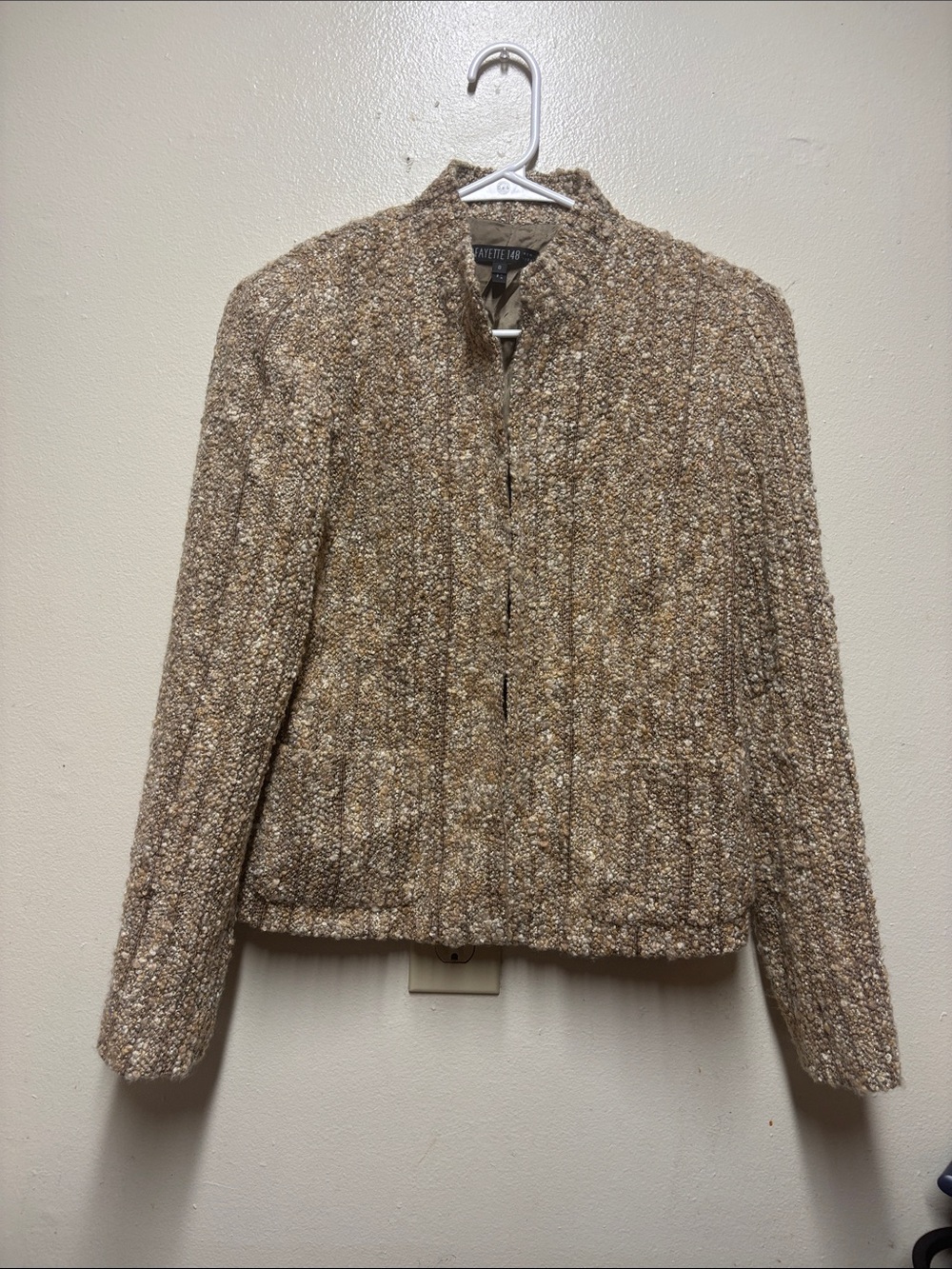 Lafayette 148 New York boucle jacket tweed women's 8 pockets metallic